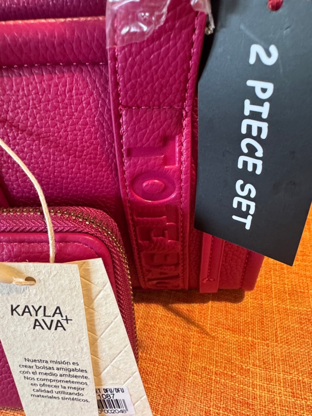 Kayla Ava Fuchsia Mini Handbag & Wallet Set - Picture 3 of 5